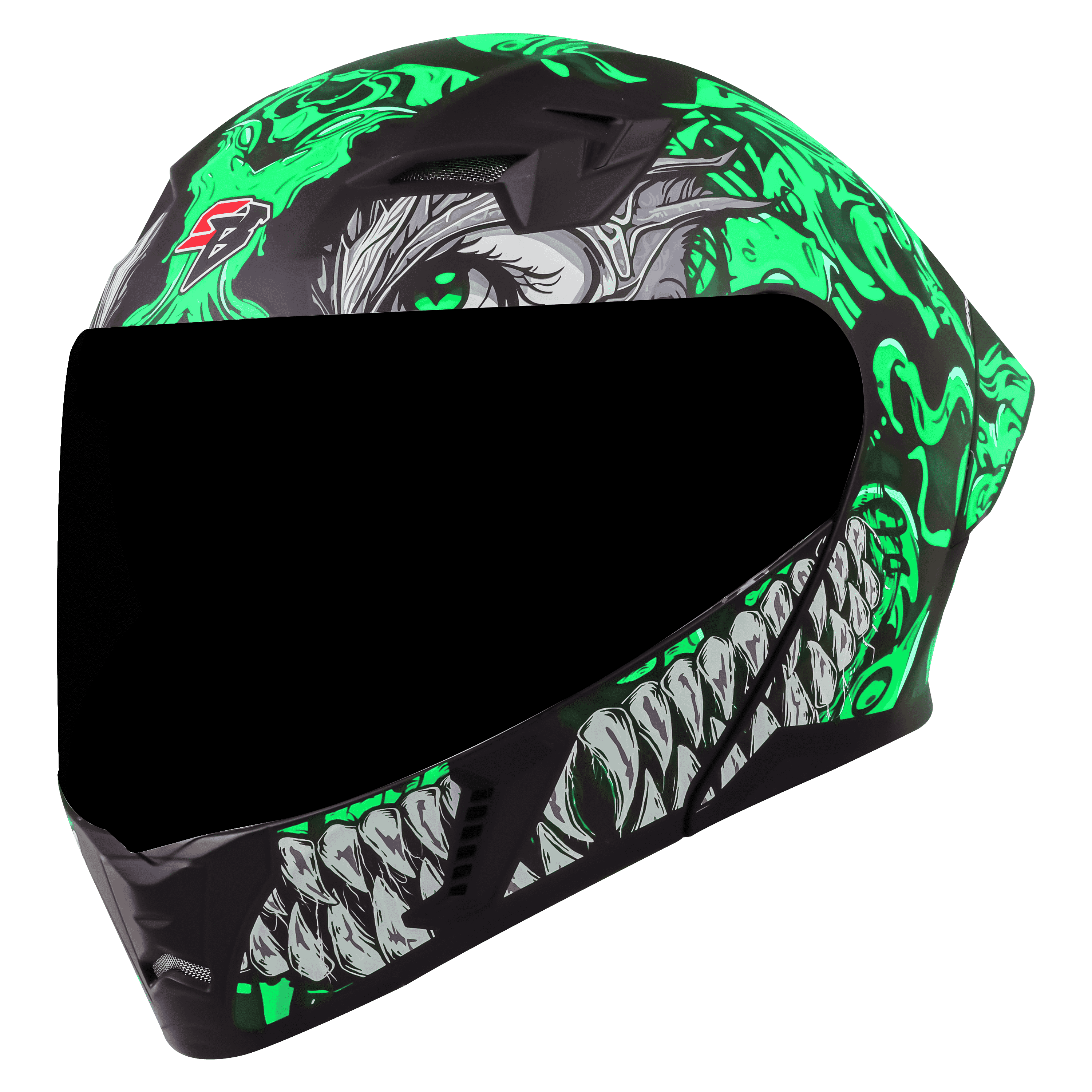 SBA-20 DRACO GLOSSY BLACK WITH GREEN